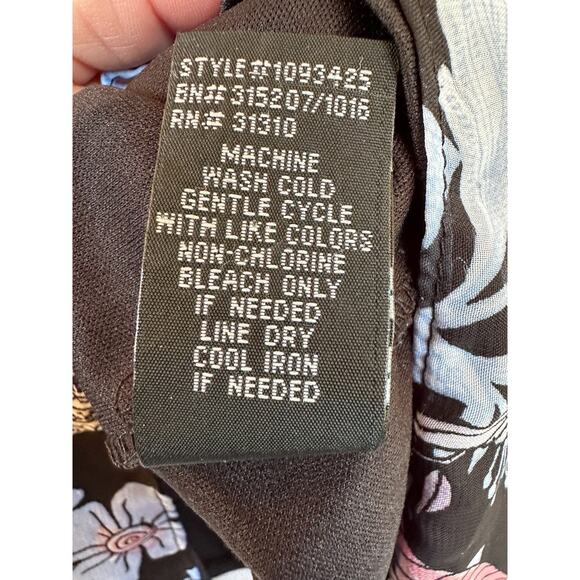 Floral Smocked Blouse Sz M Bell Sleeve Coquette Flowy Boho Feminine Peasant Art - Picture 11 of 14